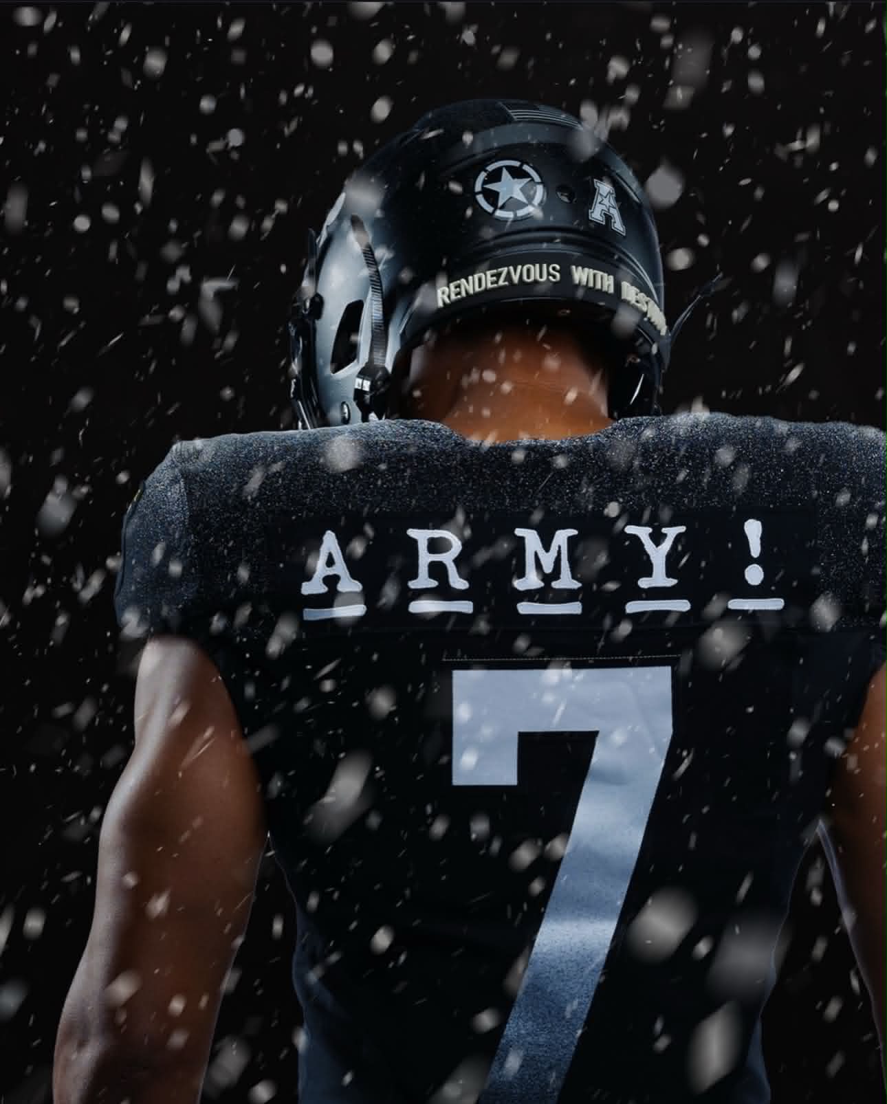 Snow-game uniform program for a service academy football team